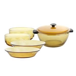 Ensemble de 1 <span class=keywords><strong>plat</strong></span> à gratin en verre ambré avec <span class=keywords><strong>couvercle</strong></span> en verre, <span class=keywords><strong>plat</strong></span> à four écologique, résistant au four et au lave-vaisselle <span class=keywords><strong>pour</strong></span> la cuisine - Product Image 1