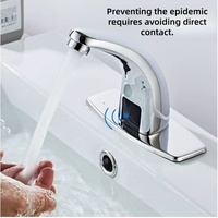 Robinet de lavabo automatique sans contact à induction, chromé, en laiton, avec capteur infrarouge, directement de l'usine