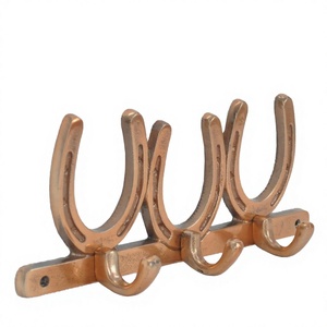Crochets muraux en métal de première qualité et Rail Bronze fini approvisionnement en vrac support décoratif en aluminium coulé solide crochet de Style chaussure de cheval - Product Image 1
