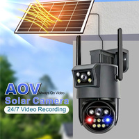 Cámara Solar Goobsafe QA6-AOV de 8MP con Doble Lente, 4G, Seguimiento de Movimiento PIR, Audio Bidireccional, 7W Solar, 8000mAh, Cámara de Seguridad para Exteriores