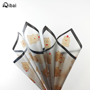 Qiba luxe fleur papier d'emballage couleur unie étanche PP pour <span class=keywords><strong>fleuriste</strong></span> paquet saint valentin emballage nouveau Capybara Design - Product Image 2