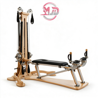MJD-W42A Équipement de Pilates multifonction professionnel avec tour à poulies, structure en bois, machine de fitness pour rotation corporelle et étirement