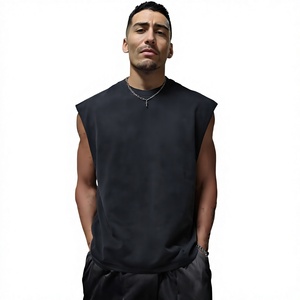 Camiseta sin mangas de punto 100% algodón de alta calidad Newman para hombre, estilo vintage lavado, sin pelusas, talla grande, deportiva, al por mayor - Product Image 2