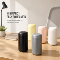Mini bouteille d'eau en acier inoxydable de 400 ml en forme de capsule, tasse de voyage pour café, thé et eau avec infuseur à thé