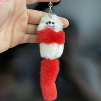 Vente en gros sur QQ – Porte-clés boule de charbon mignonement laide, pendentif en peluche dessin animé pour cartables,
