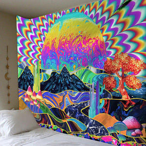 Decorazione bohémien sfondi da parete con stampa digitale Custom arazzi stampati in fabbrica arazzi da parete con Sun Moon - Product Image 4