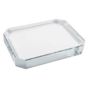 Fermalibro in Vetro Trasparente Rettangolare 80x100x19 mm Accessorio per Scrivania da Ufficio - Product Image 1