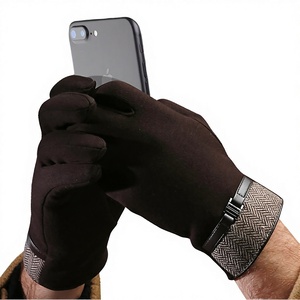 Guantes de Invierno Personalizados Clásicos Lisos para Conducir, Correr, Ciclismo, Pesca, con Protección para la Pantalla Táctil, para Hombre, Medios Dedos - Product Image 3