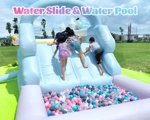 Château gonflable <span class=keywords><strong>de</strong></span> qualité commerciale <span class=keywords><strong>de</strong></span> 25 pieds, parcours d'obstacles gonflable blanc pour jardin, anniversaire, mariage, fête, location commerciale - Product Image 5