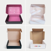 Boîtes d'expédition en carton ondulé mat coloré sur mesure en gros 15x10x5 pour l'e-commerce