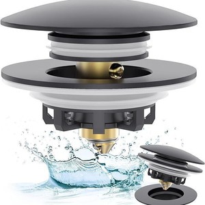 <span class=keywords><strong>Válvula</strong></span> de <span class=keywords><strong>desagüe</strong></span> emergente de cobre estándar estadounidense para bañera con filtro, diseño moderno y sencillo para accesorios de baño. - Product Image 6