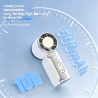 Mini ventilateur portatif électrique, petit ventilateur à moteur sans balais, autonomie de la batterie, ventilateur de poche portable haute vitesse pour l'extérieur