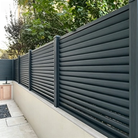 Panneaux de clôture en aluminium à assembler soi-même, revêtement poudré noir, pour jardin et bordure de piscine – Approvisionnement direct usine