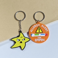Porte-clés en PVC souple 3D/2D personnalisé avec logo de hamburger, cadeau promotionnel en gros sur mesure Boce
