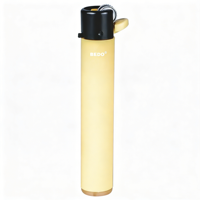 Briquet à bougie élégant de 80 mm, au butane, pour cigarettes, vente en gros, Isqueiro Zhongyan AC377, minimaliste et portable
