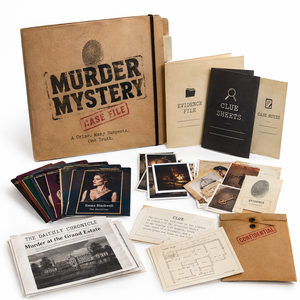 Cartella Personalizzata per Gioco del Mistero dell'Omicidio, Kit per Indagini Criminali con Carte dei Personaggi per Eventi e Feste - Product Image 1
