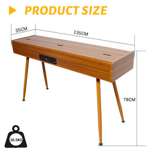 HUASHENG piano numérique portable 88 touches de style bureau avec clavier à <span class=keywords><strong>action</strong></span> de marteau complet piano numérique électrique - Product Image 6