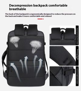 <b>Large</b> Capacity Travel Backpack for <b>Men</b> Women Multifunction <b>Bag</b> Luggage USB Charging Casual Expandable 17 Inch Laptop Backpacks - Product Image 4
