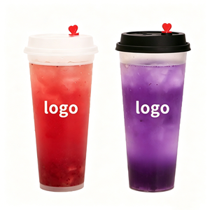 Gobelets à bulles en PP transparents/mats personnalisés, impression sur mesure, 12, 16, 24 oz, gobelets en plastique épais pour thé au lait Boba, gobelets à bulles avec couvercle - Product Image 1