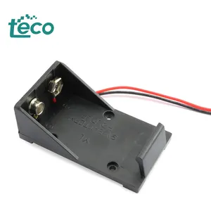 High temperature resistant 9V battery holder with wire 9V battery fixing box