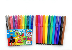 Fournitures artistiques douces non toxiques en gros, 12 couleurs, stylos marqueurs à pointe <span class=keywords><strong>feutre</strong></span> <span class=keywords><strong>aquarelle</strong></span> pour enfants d'école, <span class=keywords><strong>dessin</strong></span> pour enfants - Product Image 5