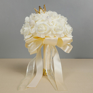 ช่อดอกไม้สุดหรูสำหรับเจ้าสาวช่อดอกไม้ริบบิ้นสำหรับงานแต่งงานเกาหลี - Product Image 3