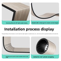 Panel de Pared de Chapa de Madera de PVC, Función Insonorizante, Diseño Moderno, Uso Doméstico, Revestimiento Decorativo Interior, Fondo sin Costuras