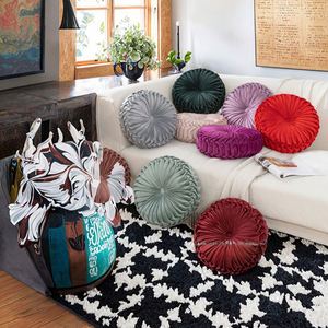 Nordic Christmas Festival <b>Quilted</b> Pumpkin <b>Throw</b> Pillow Solid Color High Elastic Cushion for Living Room Cozy Decorative Knitted - Product Image 4
