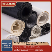 Prix Spécial Tissu en Cuir Artificiel PU Écologique Extensible Imperméable Gaufré Grain de Mouton Nappa Litchi Noir pour Canapé et Mobilier