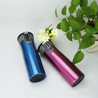 Thermos de voyage haut de gamme pour affaires, 470 ml, sans BPA, en acier inoxydable, isolé sous vide, avec couvercle, facile à utiliser