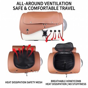 Sac de transport étanche pour animaux de compagnie pour moto, siège arrière, avec fenêtre transparente et laisse de sécurité pour petits chiens, chats, scooter - Product Image 5