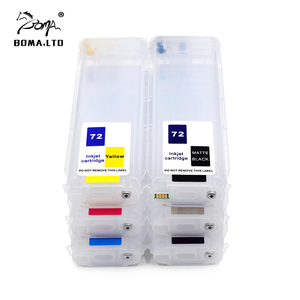 Personalizzato 300ML 6 colori riutilizzabile vuota per cartuccia d'inchiostro con Chip ad arco <span class=keywords><strong>HP</strong></span> Designjet 1708 T1708 Compatiblity 72 pezzi - Product Image 1