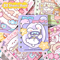 A7 Mini carnet spirale adorable et créatif, portable, pratique, format poche, pour l'école, avec motifs de dessins animés, idéal comme cadeau