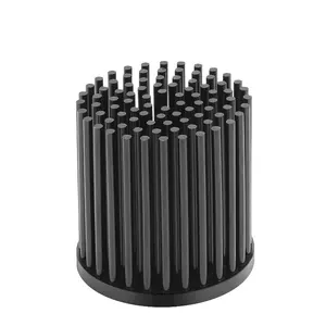 15W Diameter 60mm And Height 60mm Black Anodizing Aluminium Round Led Light Pin Fin