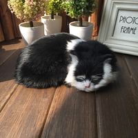 Prix d'usine 21cm chat simulé chat endormi sûr et mignon pour une large application d'expérience douce et non toxique