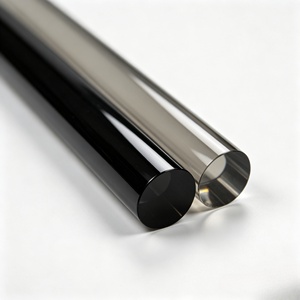 Tube en acrylique fumé noir, profil plastique rond extrudé de 90 mm pour équipement électrique industriel - Product Image 1