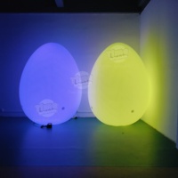 2m 3m Ballon gonflable en forme d'oeuf géant Ballon gonflable en PVC pour oeuf Grand oeuf gonflable Led