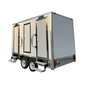 Mobile Portable Toilet Trailer Chemical Customized Portable Restroom Trailer Toilet