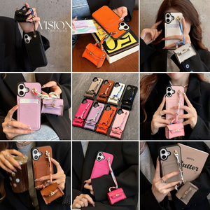 Tương Thích Với Apple 17 Không Khí Trường Hợp Điện Thoại iPhone 15 Pro Max Vải Kết Cấu Chủ Thẻ + Tai Nghe Bìa Điện Thoại Trường Hợp 12 Hợp Thời Trang Phụ Nữ - Product Image 6