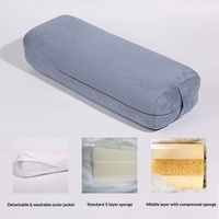 Coussin de yoga PerfectForm en suède 64x24cm, soutien lombaire, compressible et scellable sous vide, pour la pratique du yoga Yin et des exercices réparateurs