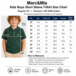 <span class=keywords><strong>Polo</strong></span> Premium para Niños, Camiseta de Algodón con Bordado para Niños, Manga Corta, Estilo Casual, de 2 a 12 Años, OEM Personalizado - Product Image 4