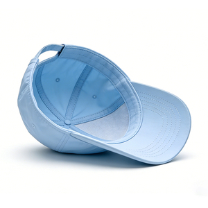 Oem Factory Quick Dry Performance Baseball <b>Caps</b> Men'S Baseball <b>Caps</b> Wholesale <b>Plain</b> Light Blue Baseball <b>Cap</b> - Product Image 3