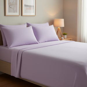 Set di Lenzuola Morbide in Jersey Lavanda 212x255 Cm Cotone Ipoallergenico per Uso Domestico - Product Image 2