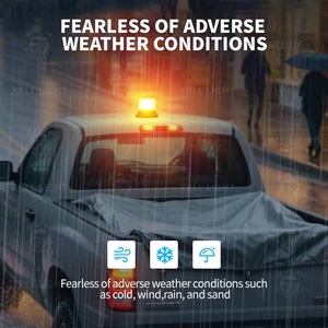 Xe tải khẩn cấp đèn hiệu đèn flash màu trắng hổ phách màu đỏ màu xanh 12V mái nhấp nháy đèn cảnh báo thận trọng xoay đèn hiệu dẫn ánh sáng máy kéo - Product Image 3