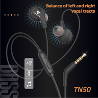 Headphone In-Ear Berkabel dengan Colokan 3.5mm, Mikrofon Terintegrasi dan Kontrol Volume, Earphone Stereo High Fidelity