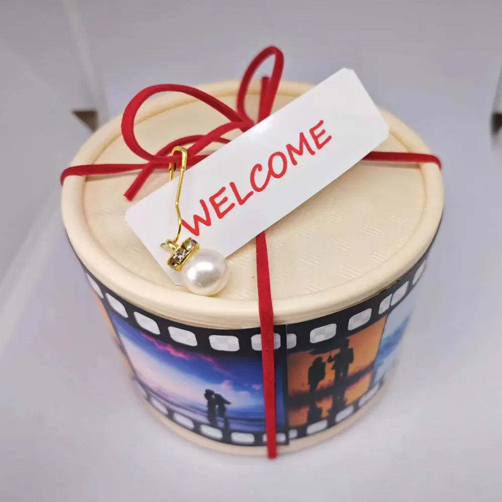 Caja de regalo en blanco de sublimación de 7/10 cm, caja de regalo para boda/fiesta/uso de bebé recién nacido