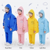Ensemble imperméable en pongé pour enfants, motif dessin animé, réutilisable, avec pantalon de pluie, idéal pour l'école, la randonnée et les activités de plein air