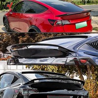 Aileron de coffre arrière pour Tesla Model Y 2018-2024, en ABS noir brillant ou aspect fibre de carbone, extension de becquet, kit carrosserie