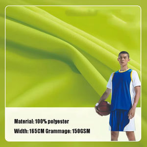 Tela de Malla Tricot Ligera de un Solo Lado, 75D 144F 150g, 100% Poliéster, Sensación Modal de Seda de Leche, Secado Rápido, para Ropa Deportiva de Niñas - Product Image 1