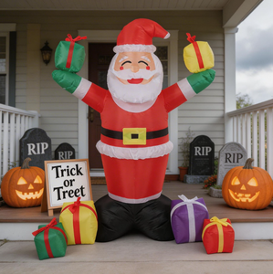 ซานตาคลอสเป่าลมขนาด 1.5 เมตร ถือถุงของขวัญ ของตกแต่งคริสต์มาสกลางแจ้งใหม่สำหรับงานปาร์ตี้วันหยุด ของประดับตกแต่งสวน - Product Image 1